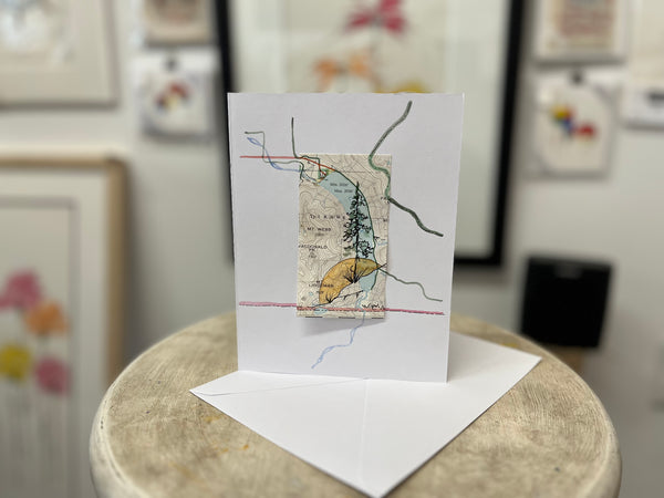 Topographic Map Art Cards