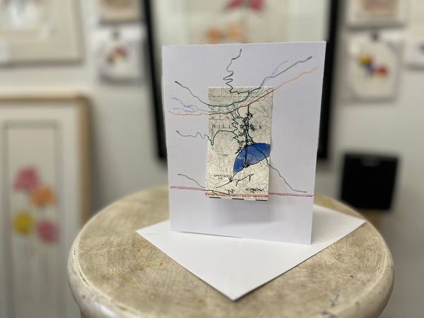 Topographic Map Art Cards