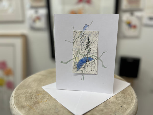 Topographic Map Art Cards