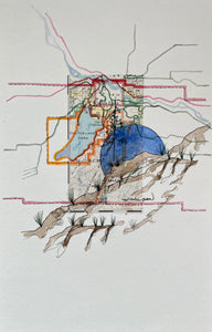 Topographic Map Art - CULTUS LAKE PARK