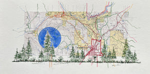 Topographic Map Art - CRANBROOK