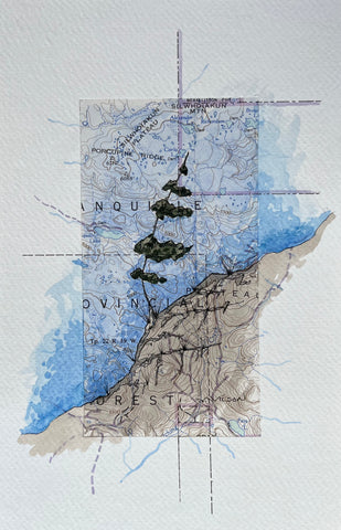 Topographic Map Art - PORCUPINE RIDGE