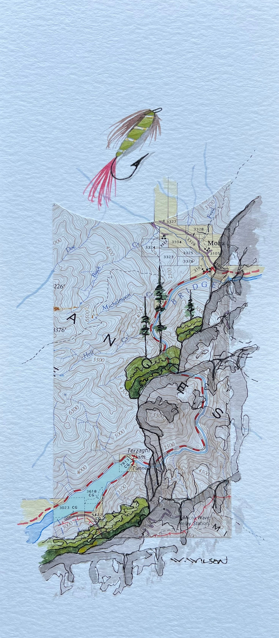 Topographic Map Art - MOHA, BC