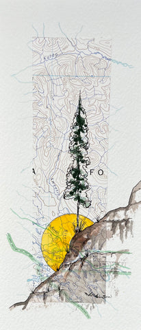 Topographic Map Art - SWEETIN RIVER