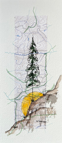 Topographic Map Art - MAKA CREEK, BC
