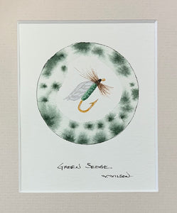 Green Sedge 4”w X 5”h