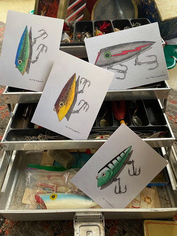 Fishing Lure Art Cards